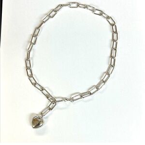 Silver Heart Pendant Necklace